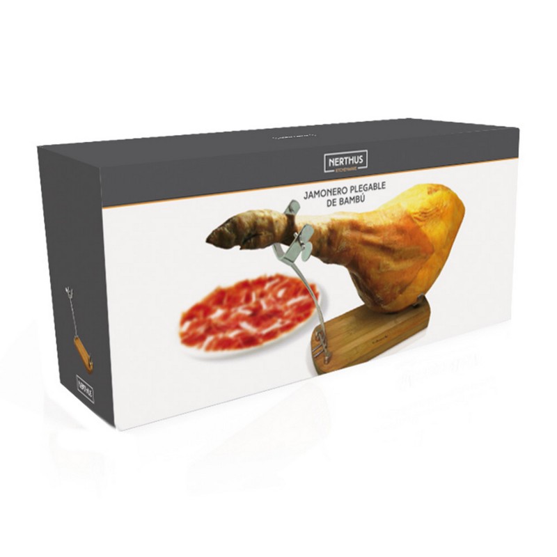Nerthus Kitchenware Jamonero Plegable Bambu