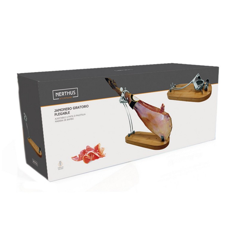 Nerthus Kitchenware Jamonero Plegable Giratorio