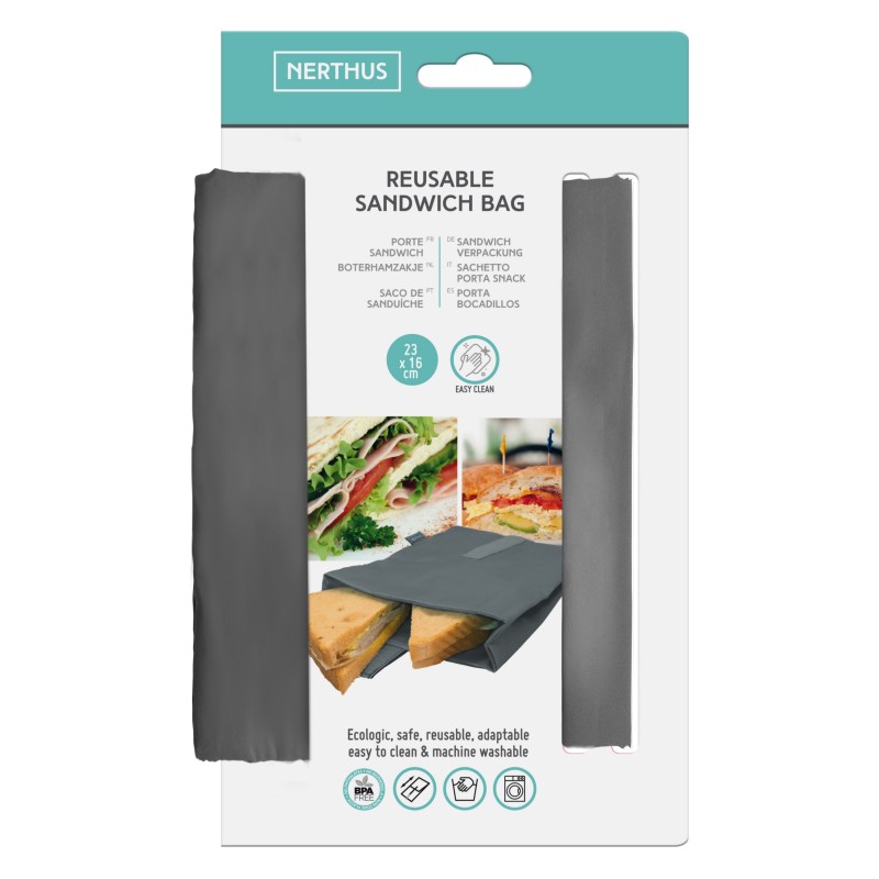 Nerthus Kitchenware Porta Sandwich Xl Gris