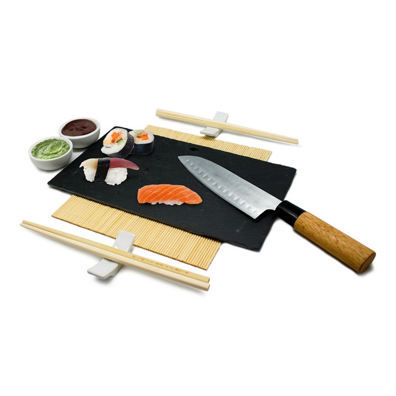 nerthus kitchenware Set De Sushi Negro / Plata