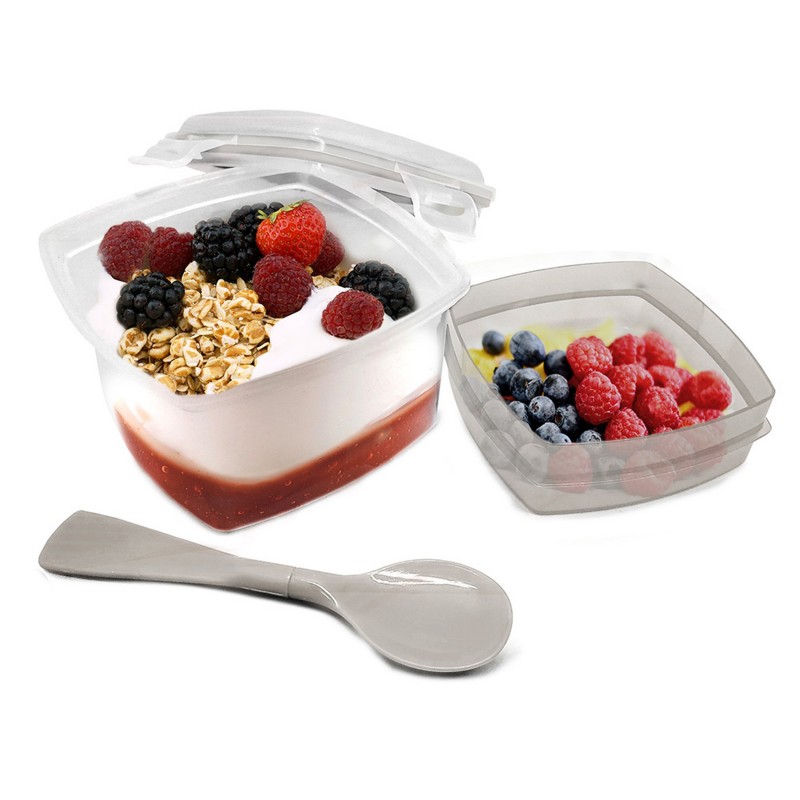 Nerthus Kitchenware Tartera Doble Con Cuchara