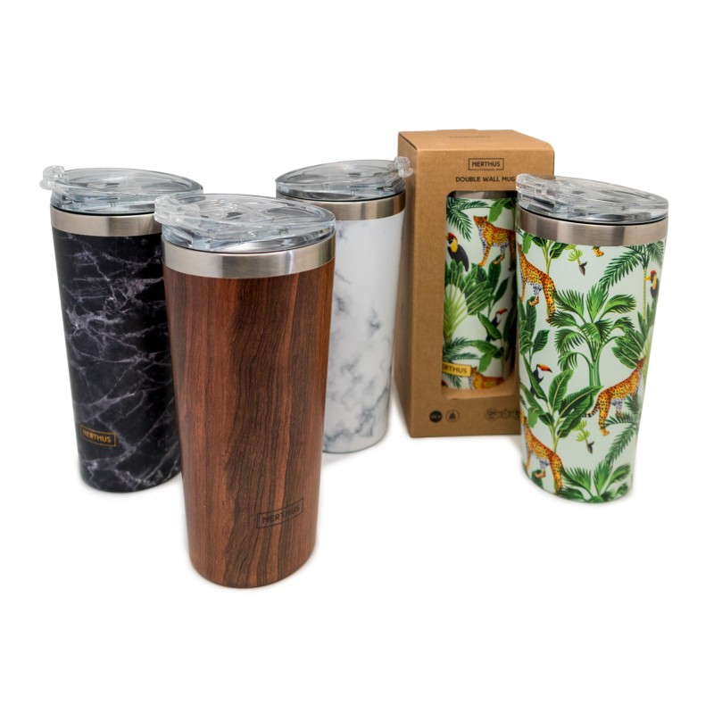 Nerthus Kitchenware Termo Café Doble Pared - Madera