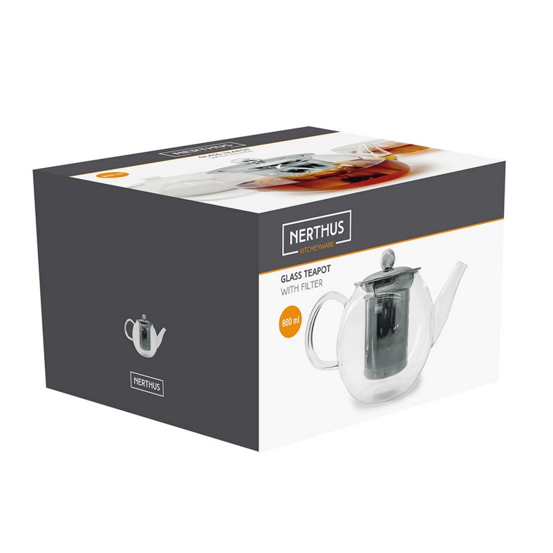 Nerthus Kitchenware Tetera De Cristal Transparente