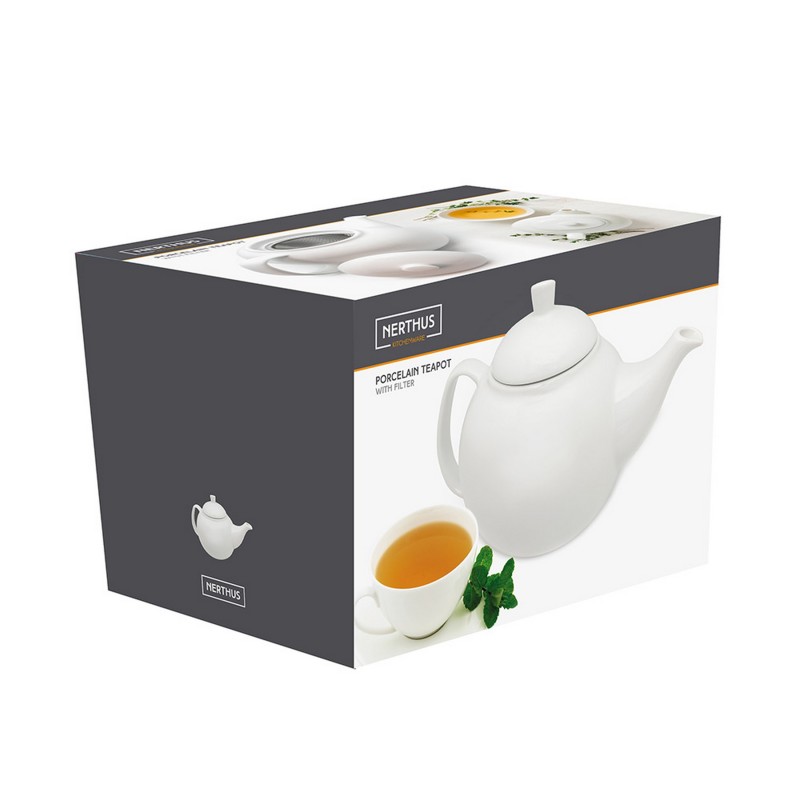 Nerthus Kitchenware Tetera De Porcelana Con Filtro