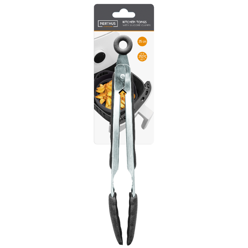 Nerthus Kitchenware Pinzas De Cocina En Acero Inoxidable Y Silicona Silicona