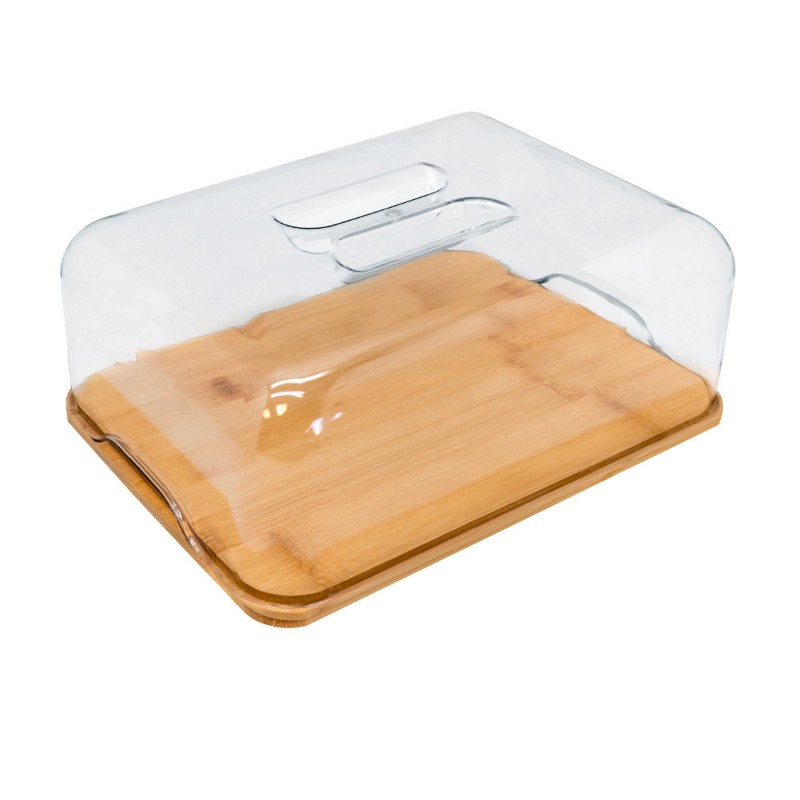 nerthus kitchenware Quesera cúpula de PVC Caja Madera