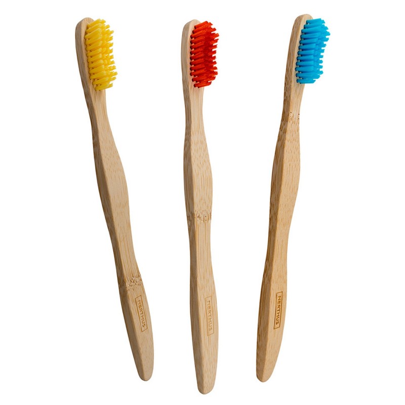 Nerthus Kitchenware Set 3 Cepillos Dentales De Bambú