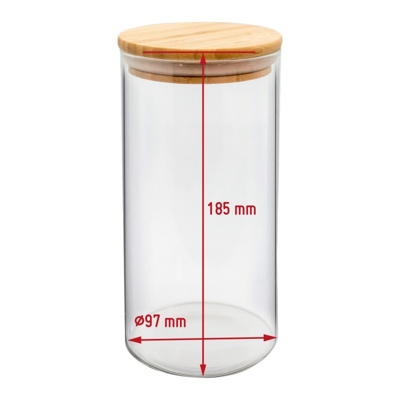 Nerthus Kitchenware Tarro De Cristal Ovalado 1100 Ml