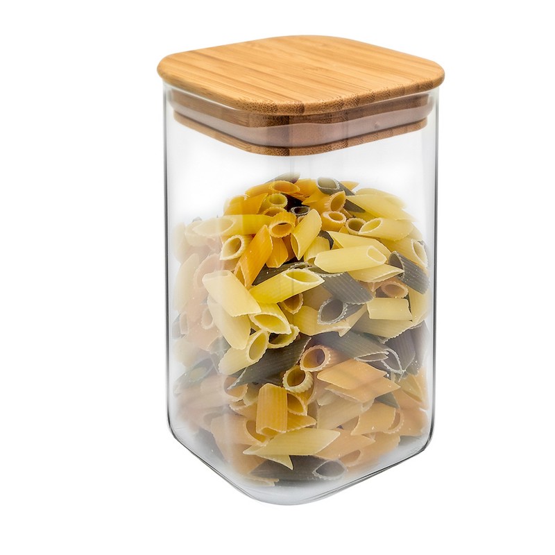 Nerthus Kitchenware Tarro De Cristal Rectangular 1100 Ml