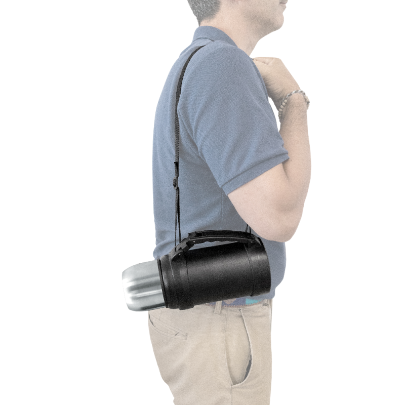 Nerthus Kitchenware Termo Doble Pared Acero Inoxidable 1300ml Color Negro