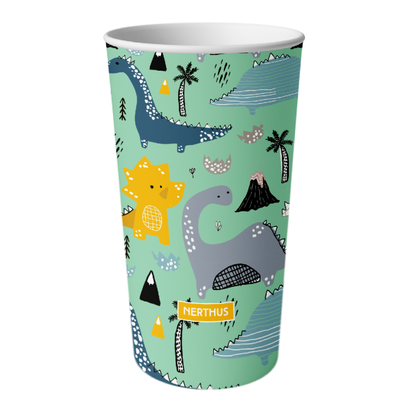 nerthus kitchenware Vaso plástico Infantil de 250 ml Dinosaurios