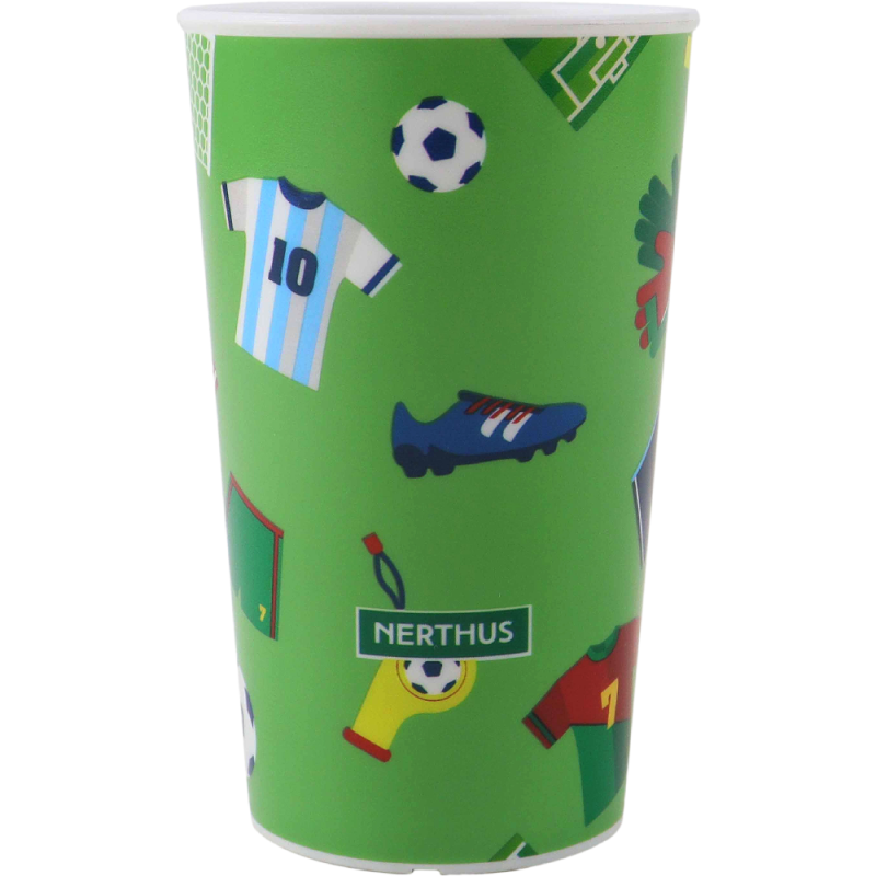 Nerthus Kitchenware Vaso Plástico Infantil De 250 Ml Fútbol