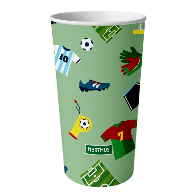 nerthus kitchenware Vaso plástico Infantil de 250 ml Fútbol