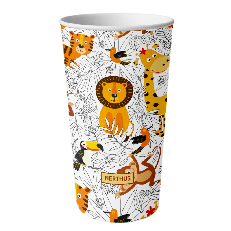 nerthus kitchenware Vaso plástico Infantil de 250 ml Leones