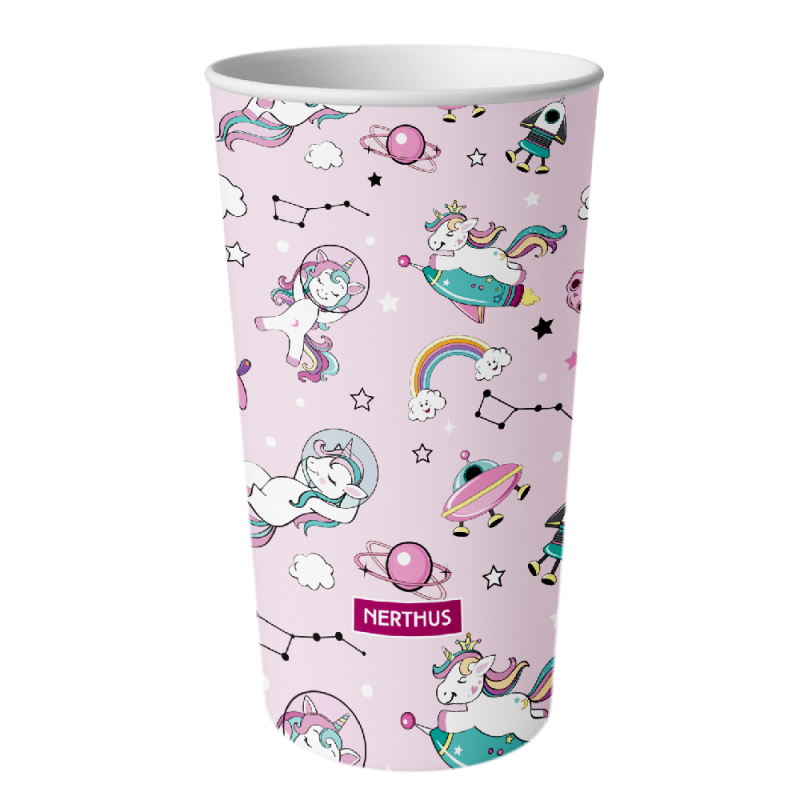 nerthus kitchenware Vaso plástico Infantil de 250 ml Unicornios