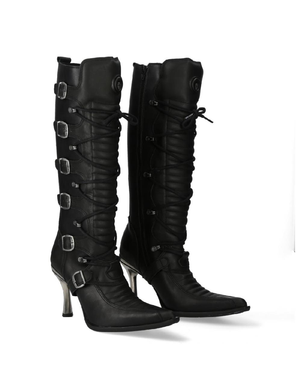 new rock 9674 ITALI Y ROCK NEGRO MALICIA TACON CARIBE ACERO