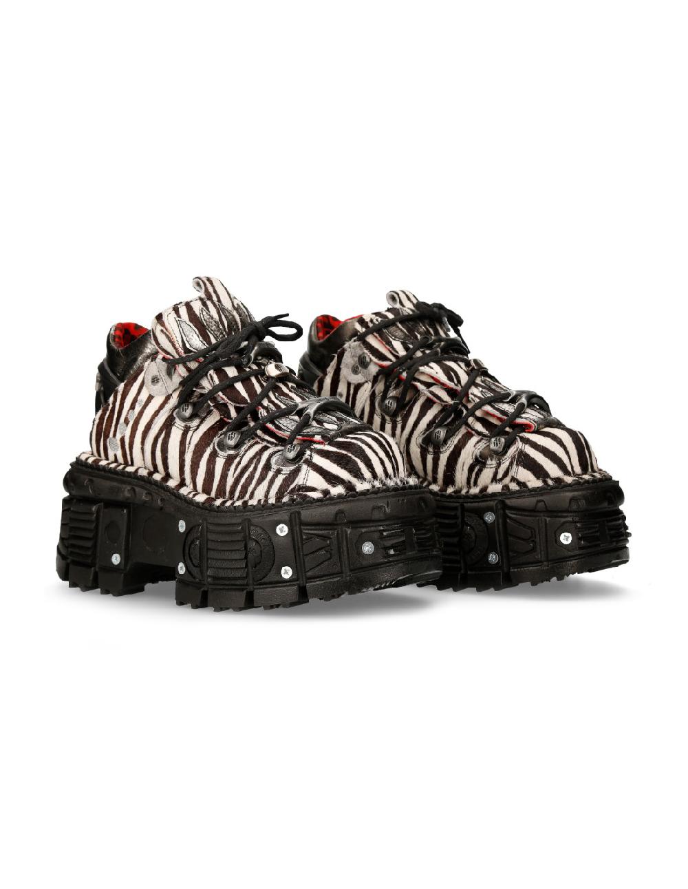 new rock ANKLE BOOT ANIMAL PRINT IMPERFECT TANK WITH LACES M-MET011-C10