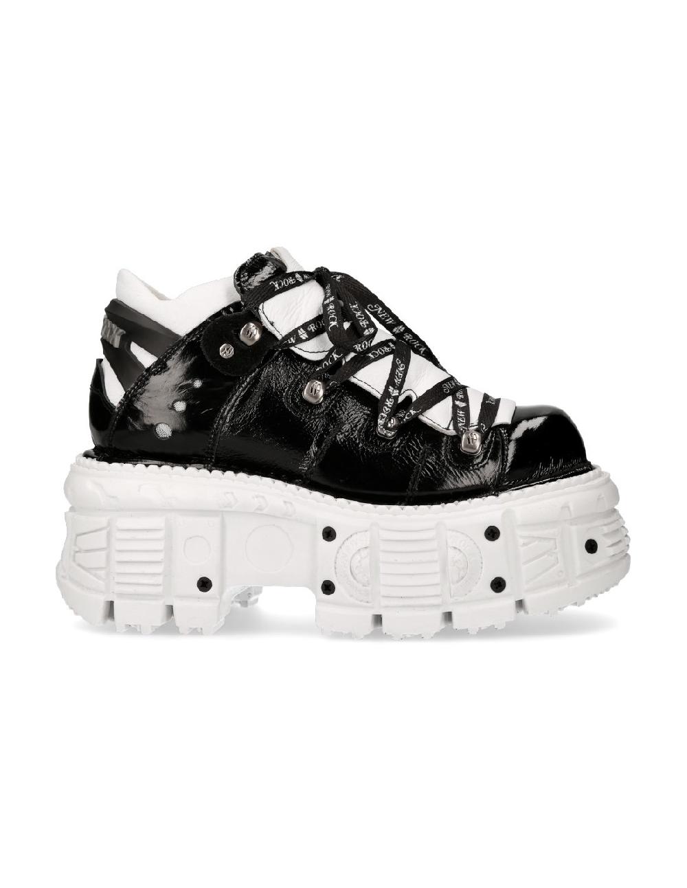 New Rock ANKLE BOOT BLACK IMPERFECT WITH LACES M-TANK106NLACE-C6