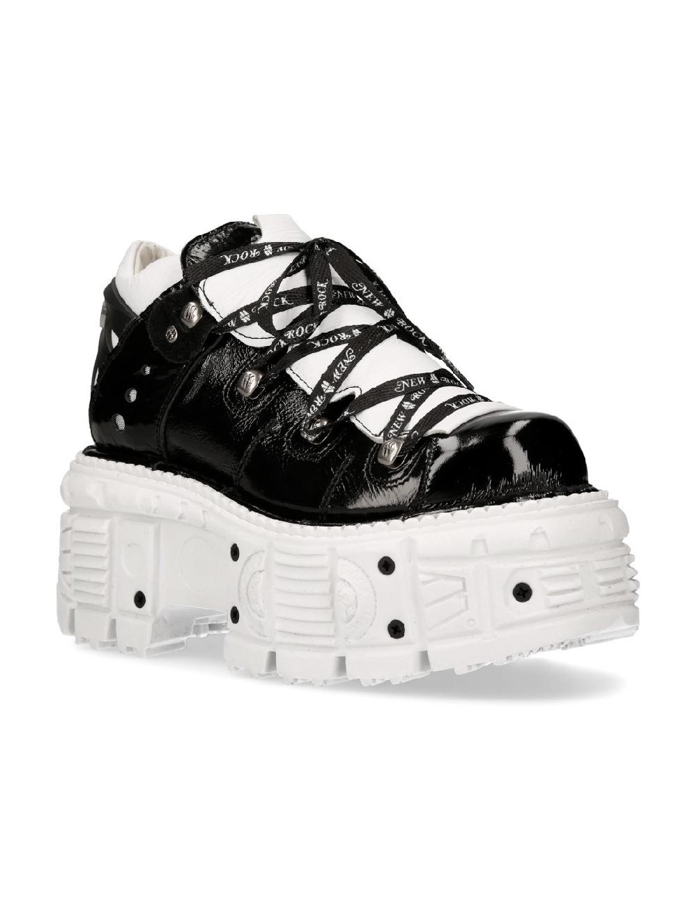 New Rock ANKLE BOOT BLACK IMPERFECT WITH LACES M-TANK106NLACE-C6