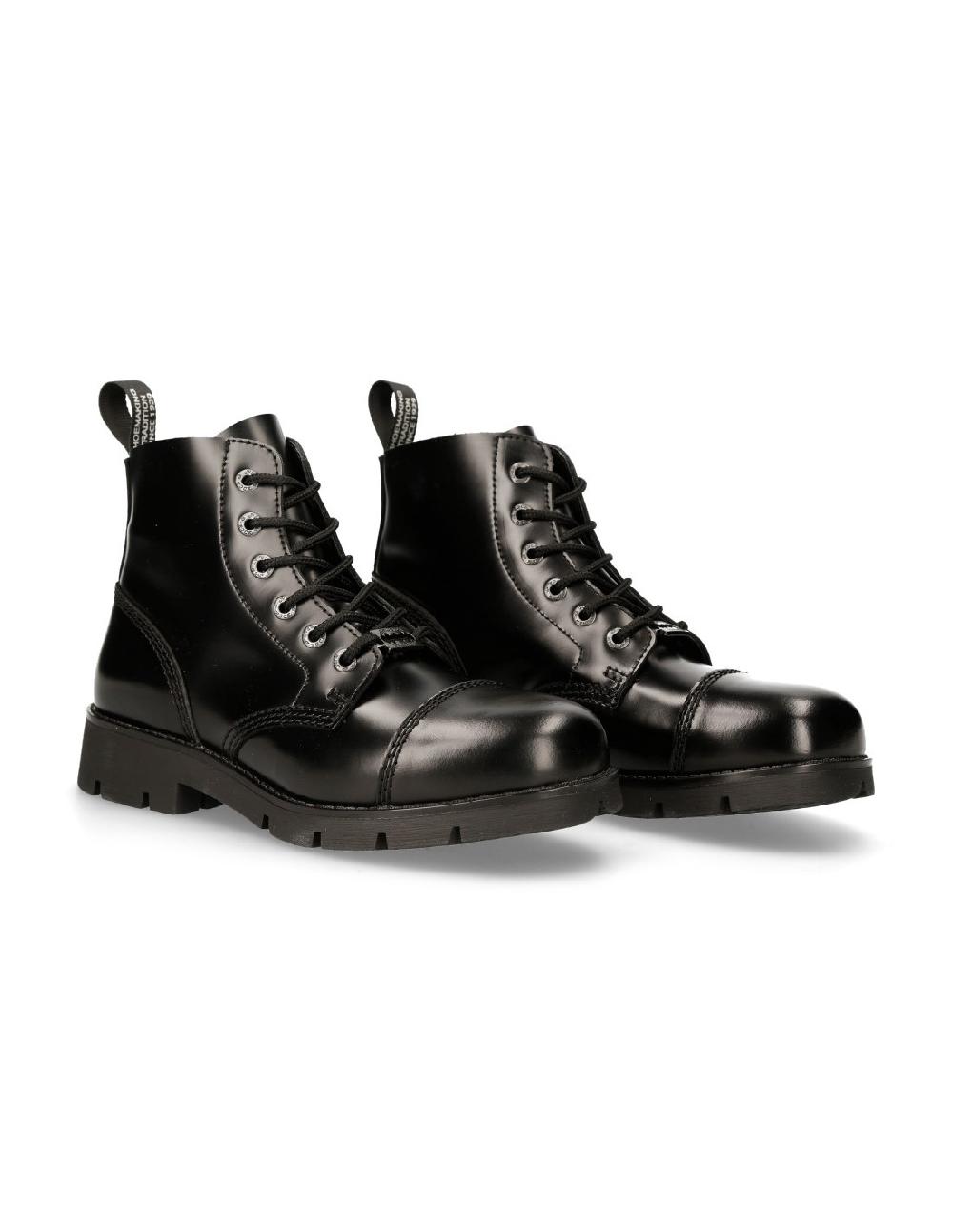 new rock ANKLE BOOT BLACK RANGER WITH LACES M-RANGER006-S2