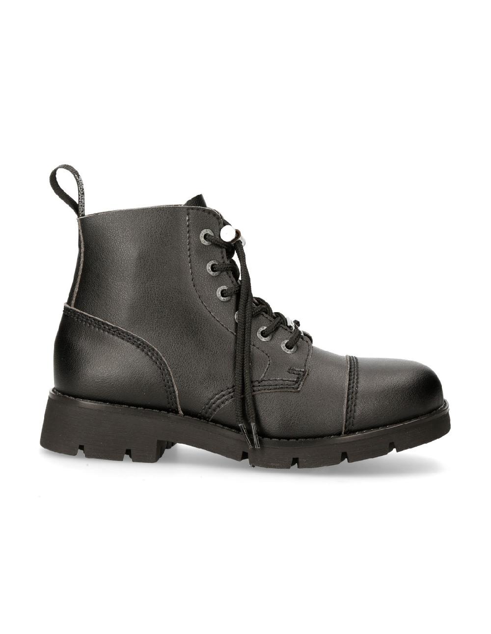 New Rock ANKLE BOOT BLACK RANGER WITH LACES M-RANGER006-V1