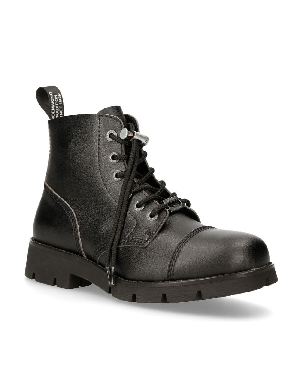 New Rock ANKLE BOOT BLACK RANGER WITH LACES M-RANGER006-V1