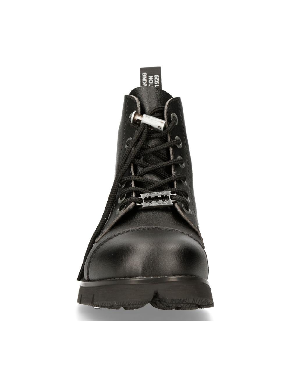New Rock ANKLE BOOT BLACK RANGER WITH LACES M-RANGER006-V1
