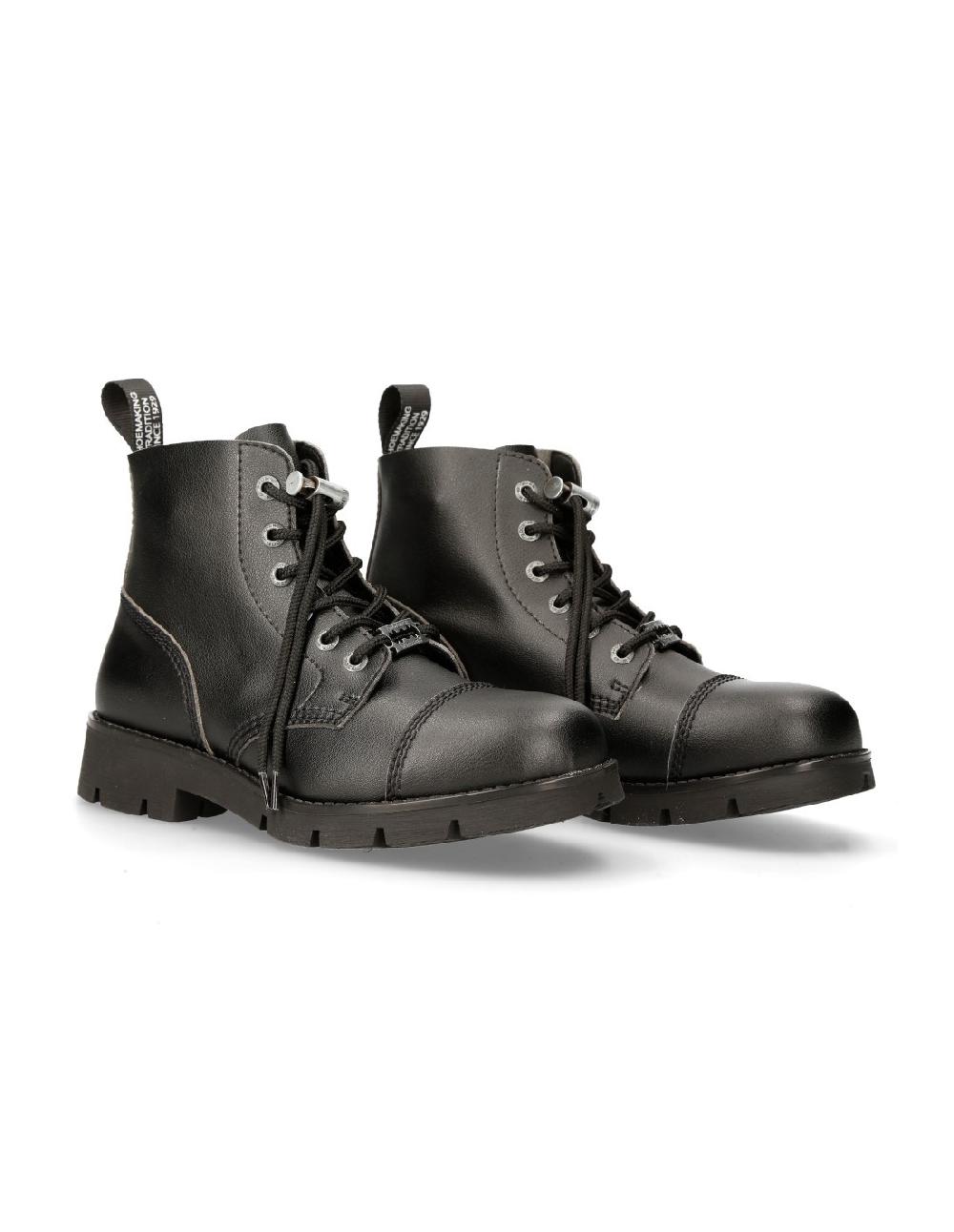 new rock ANKLE BOOT BLACK RANGER WITH LACES M-RANGER006-V1