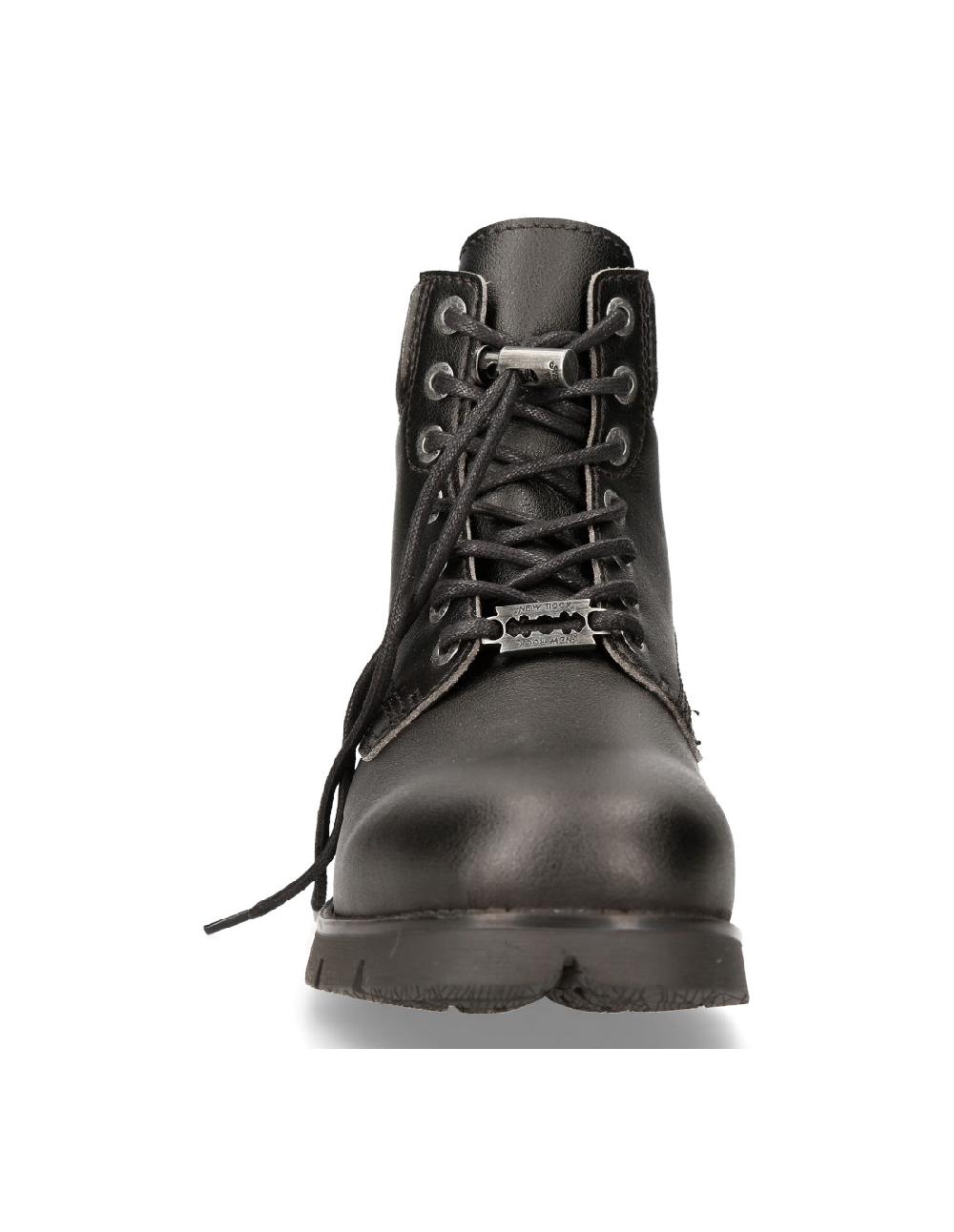 New Rock ANKLE BOOT BLACK RANGER WITH LACES M-RANGER046-V1