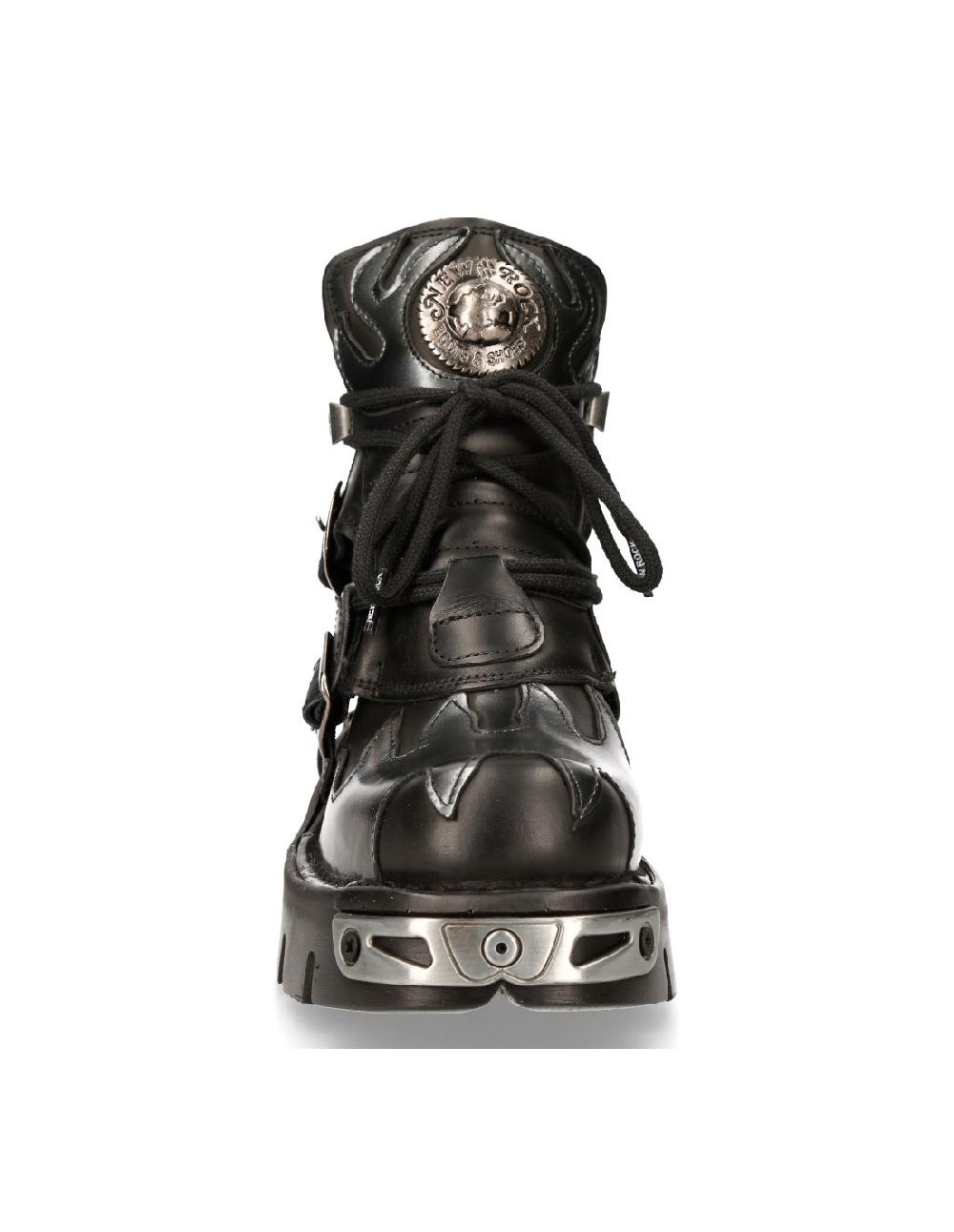 New Rock ANKLE BOOT BLACK REACTOR WITH LACES M-288-S2