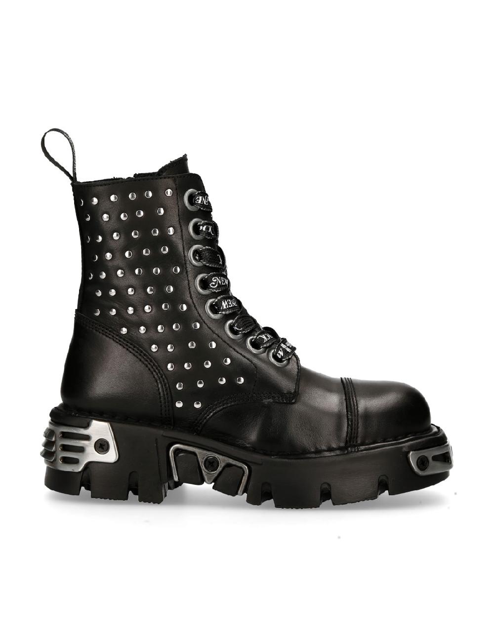New Rock ANKLE BOOT BLACK REACTOR WITH LACES M-MILI247-C1
