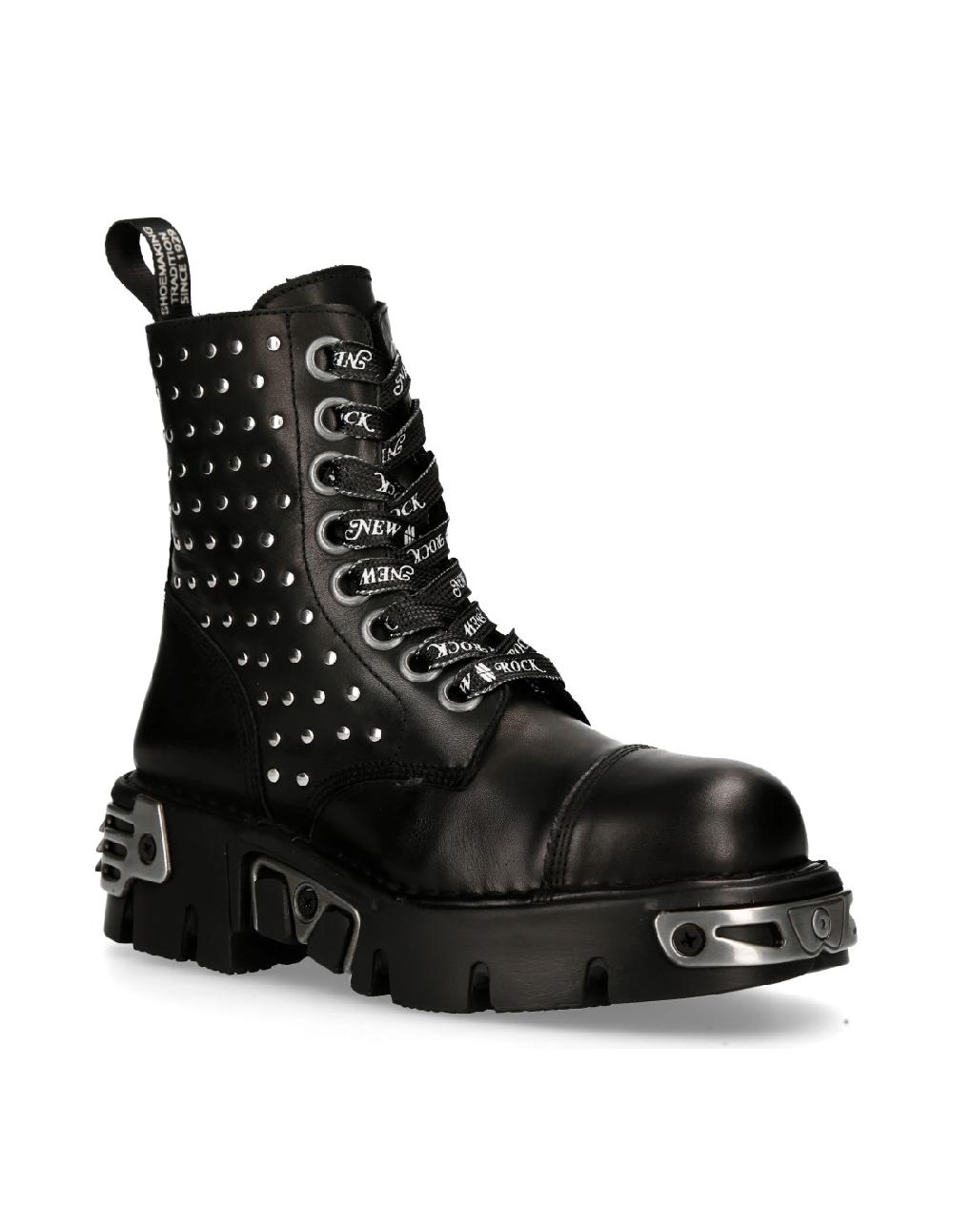 New Rock ANKLE BOOT BLACK REACTOR WITH LACES M-MILI247-C1