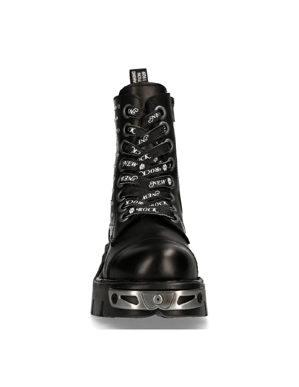 New Rock ANKLE BOOT BLACK REACTOR WITH LACES M-MILI247-C1