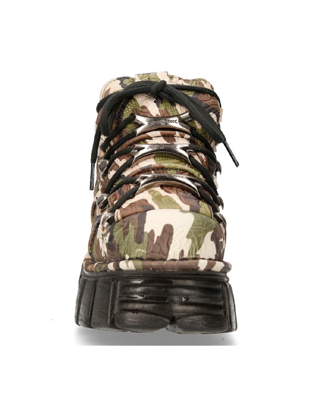 New Rock ANKLE BOOT BLACK TOWER WITH LACES M-106-C68