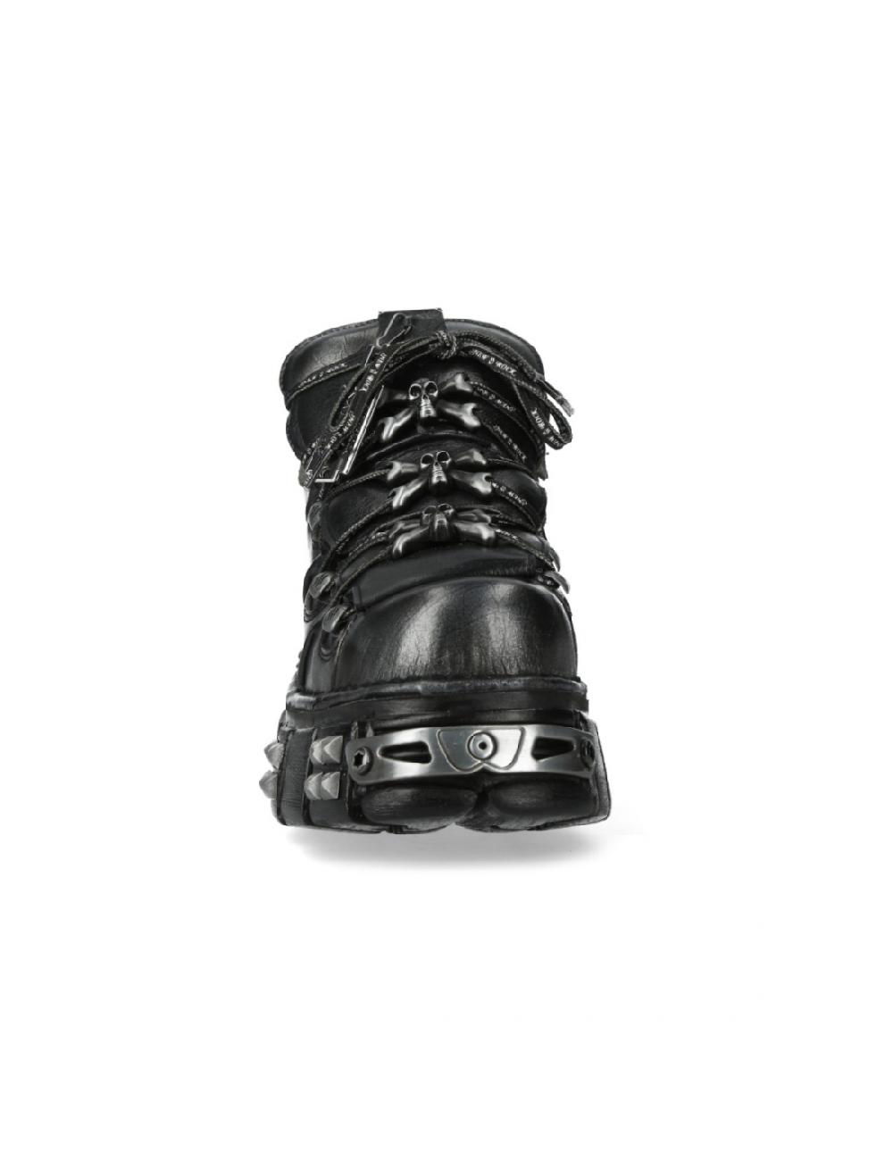 New Rock ANKLE BOOT BLACK TOWER WITH LACES M-106PHSC-V2