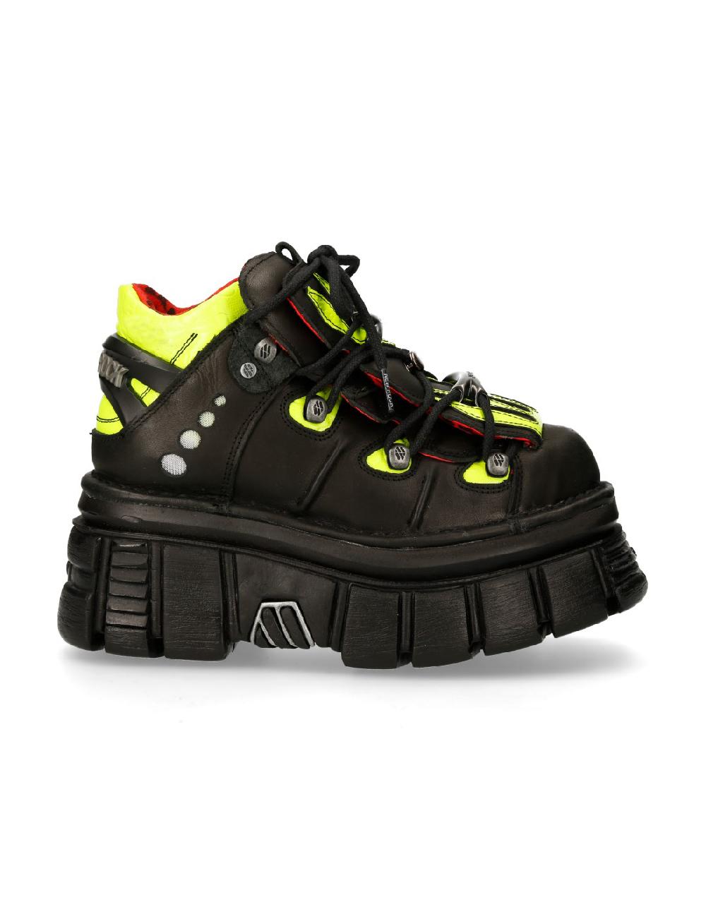 New Rock ANKLE BOOT BLACK TOWER WITH LACES M-MET011-C1