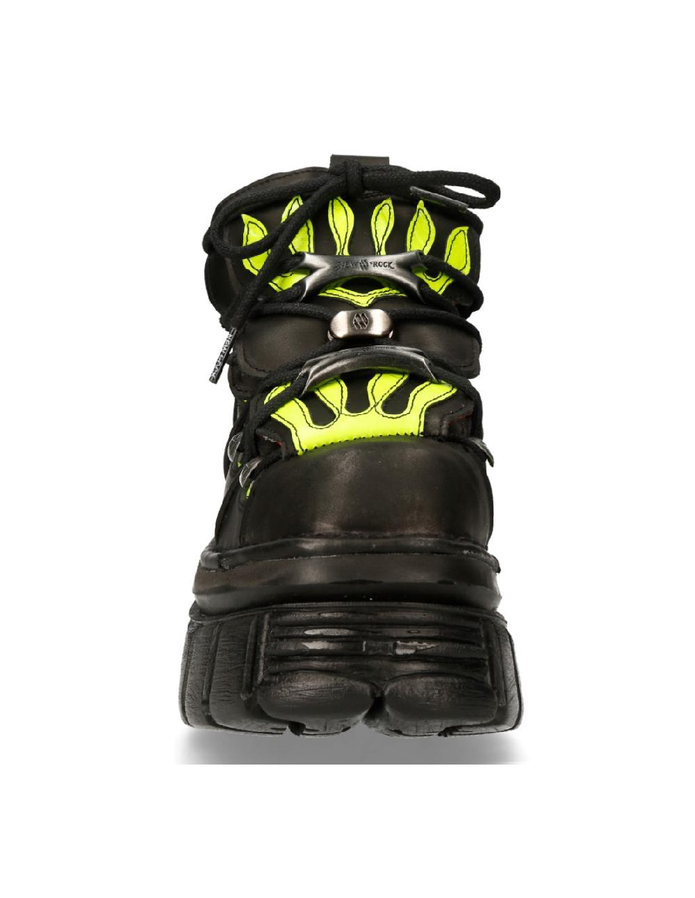 New Rock ANKLE BOOT BLACK TOWER WITH LACES M-MET011-C1