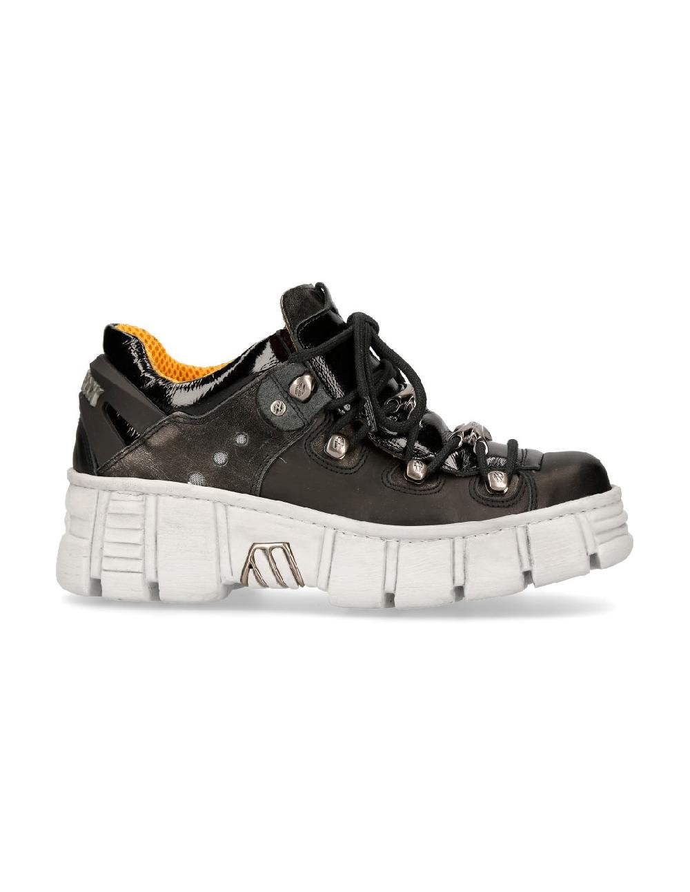 New Rock ANKLE BOOT BLACK TOWER WITH LACES M-WALL001-C8