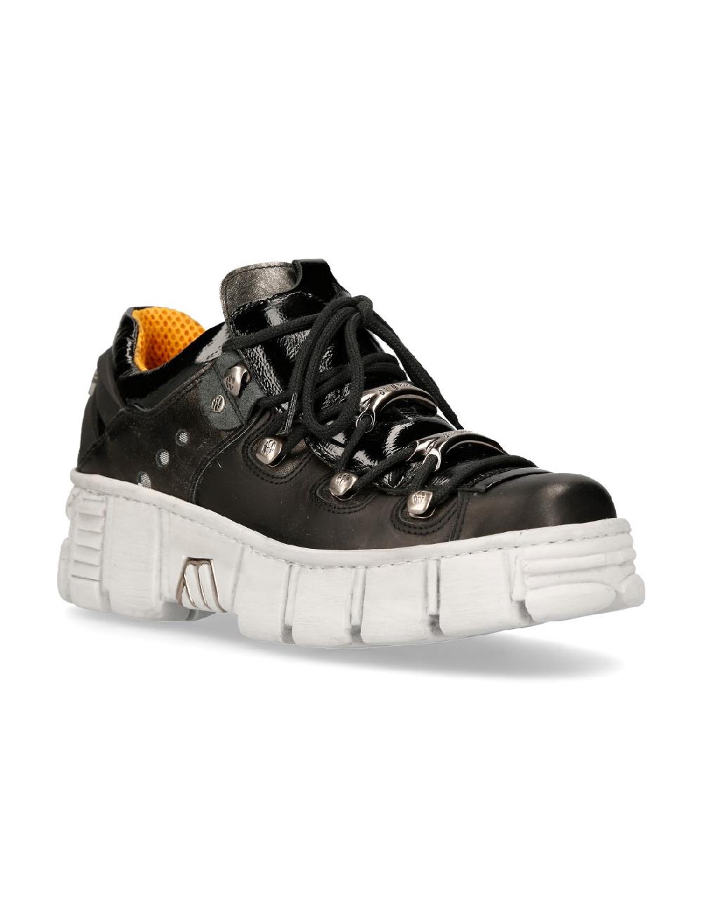 New Rock ANKLE BOOT BLACK TOWER WITH LACES M-WALL001-C8