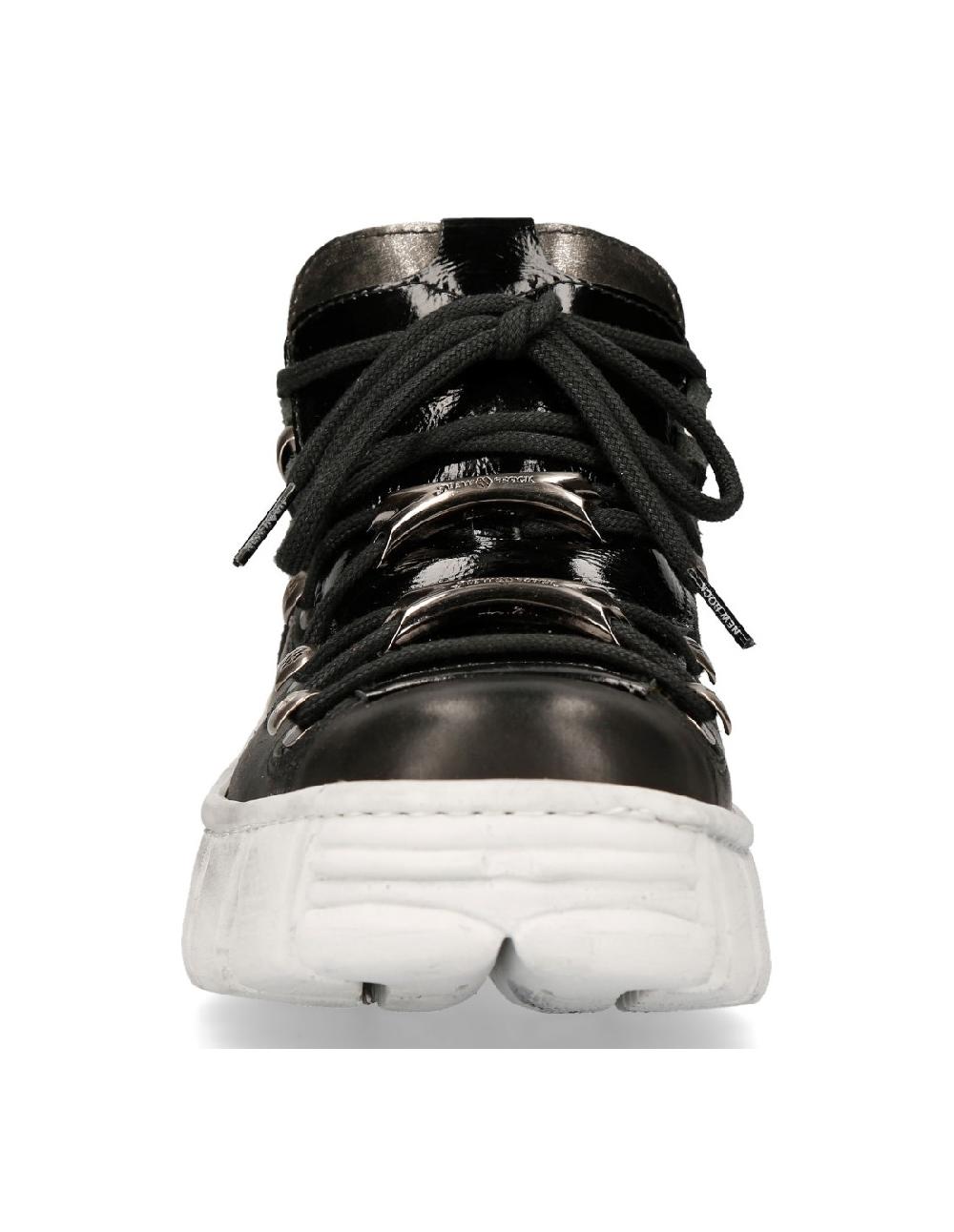 New Rock ANKLE BOOT BLACK TOWER WITH LACES M-WALL001-C8