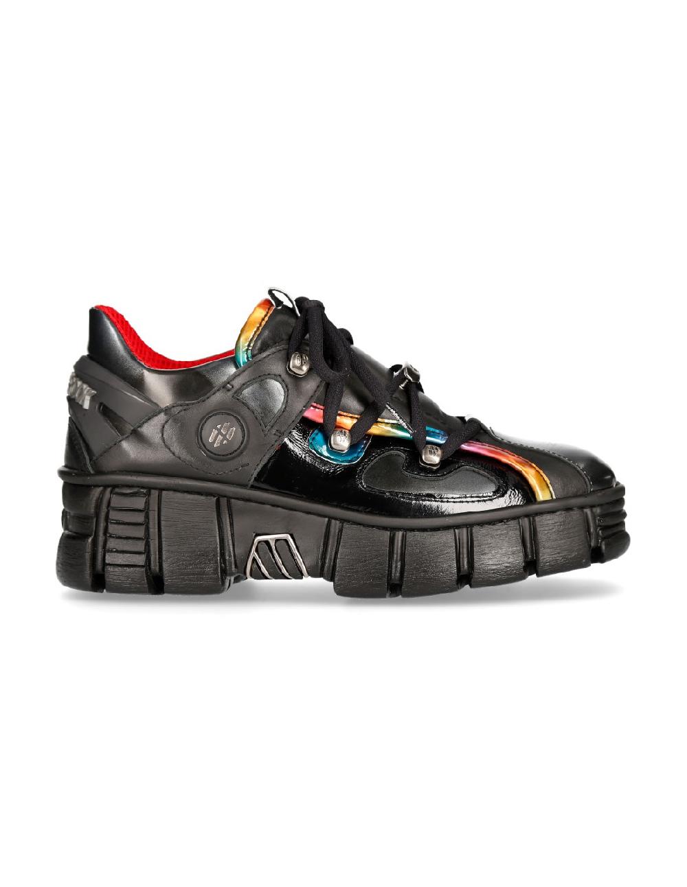 New Rock ANKLE BOOT BLACK TOWER WITH LACES M-WALL003-C2