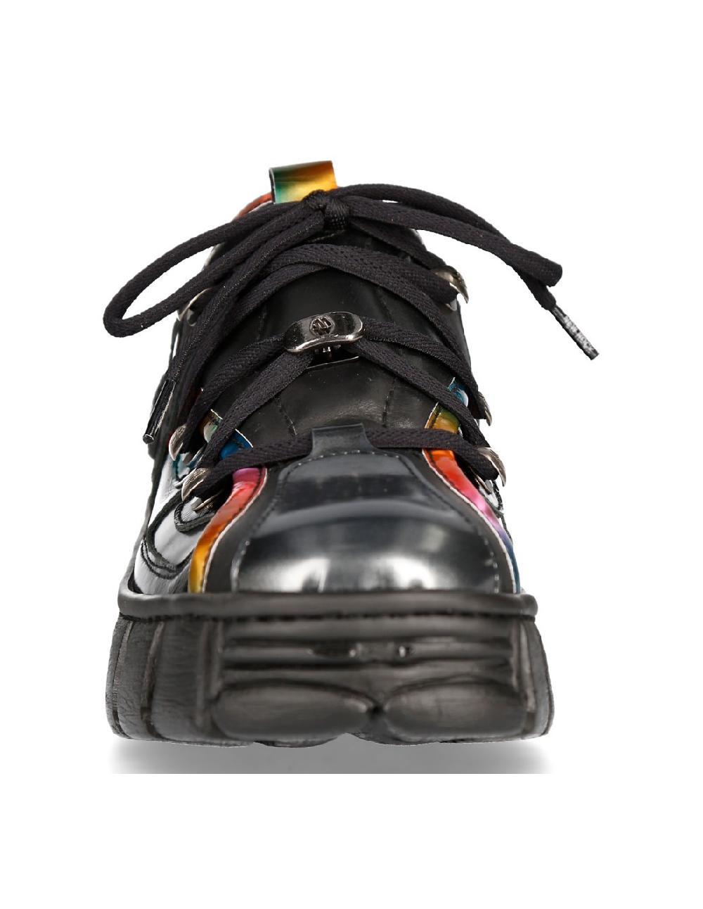 New Rock ANKLE BOOT BLACK TOWER WITH LACES M-WALL003-C2