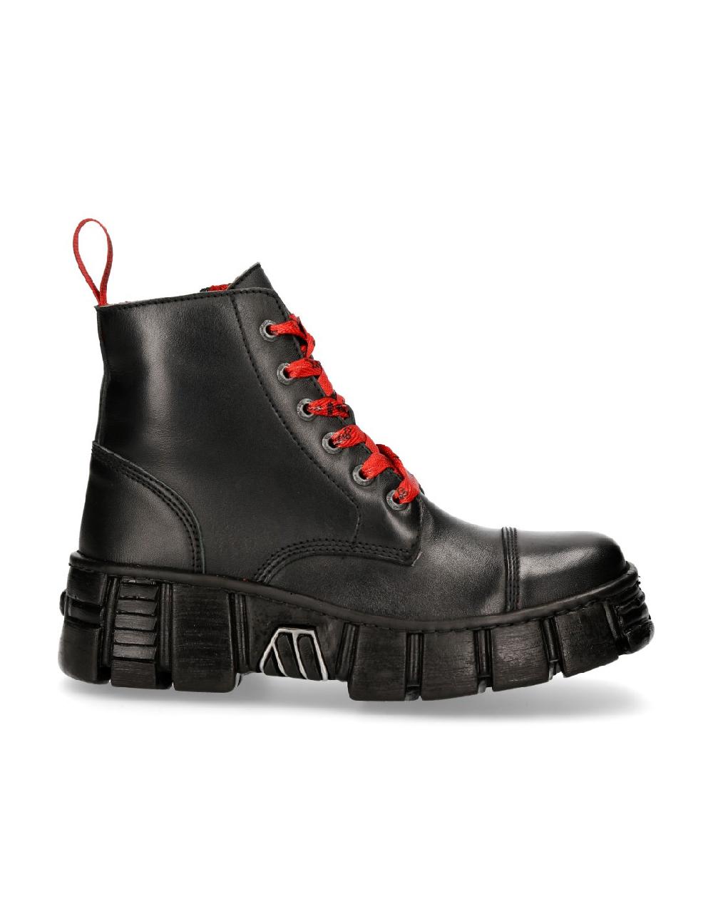 New Rock ANKLE BOOT BLACK TOWER WITH LACES M-WALL005-C19