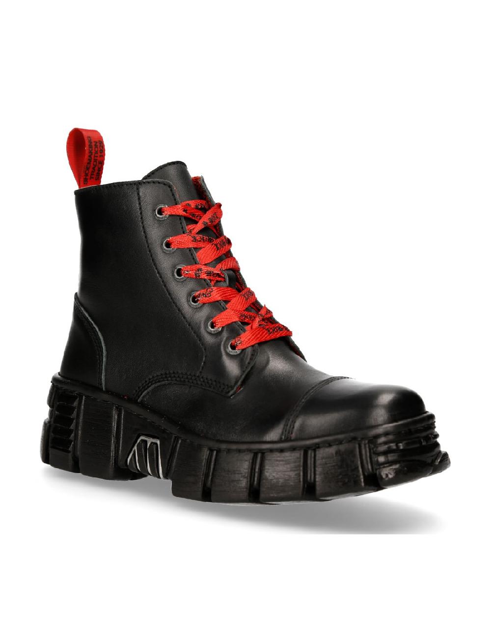 New Rock ANKLE BOOT BLACK TOWER WITH LACES M-WALL005-C19