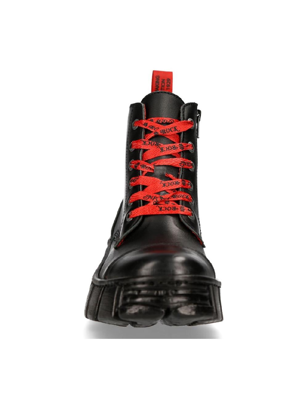 New Rock ANKLE BOOT BLACK TOWER WITH LACES M-WALL005-C19