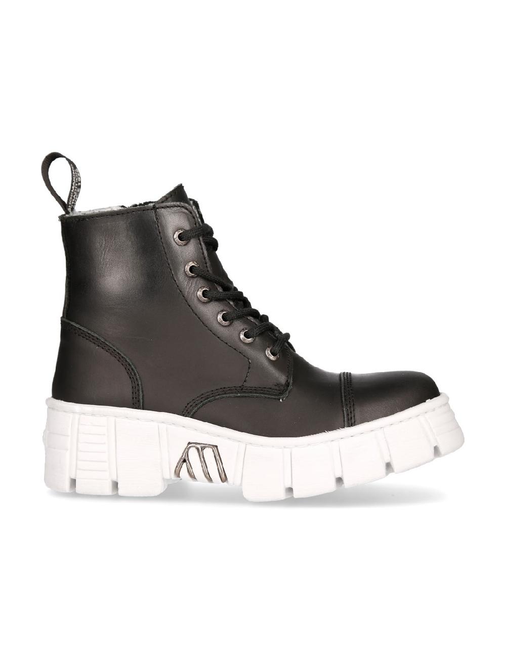 New Rock ANKLE BOOT BLACK TOWER WITH LACES M-WALL005-C3