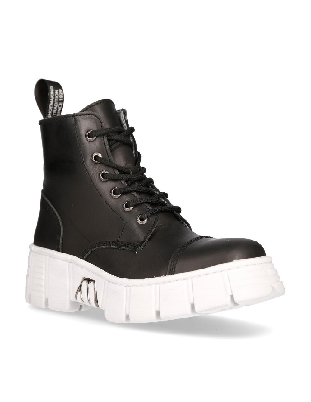 New Rock ANKLE BOOT BLACK TOWER WITH LACES M-WALL005-C3