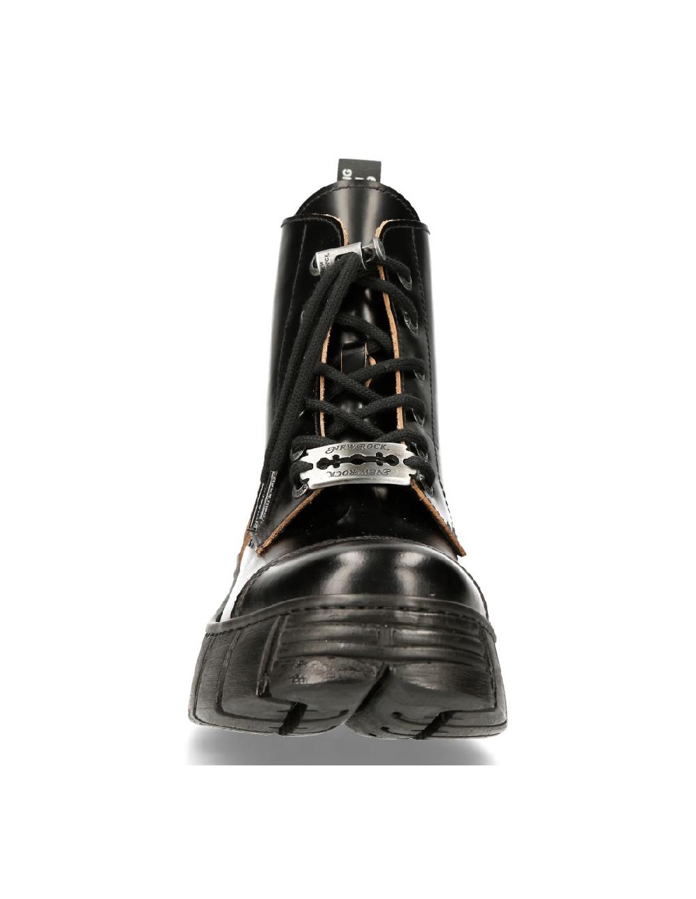 New Rock ANKLE BOOT BLACK TOWER WITH LACES M-WALL005NK-S1