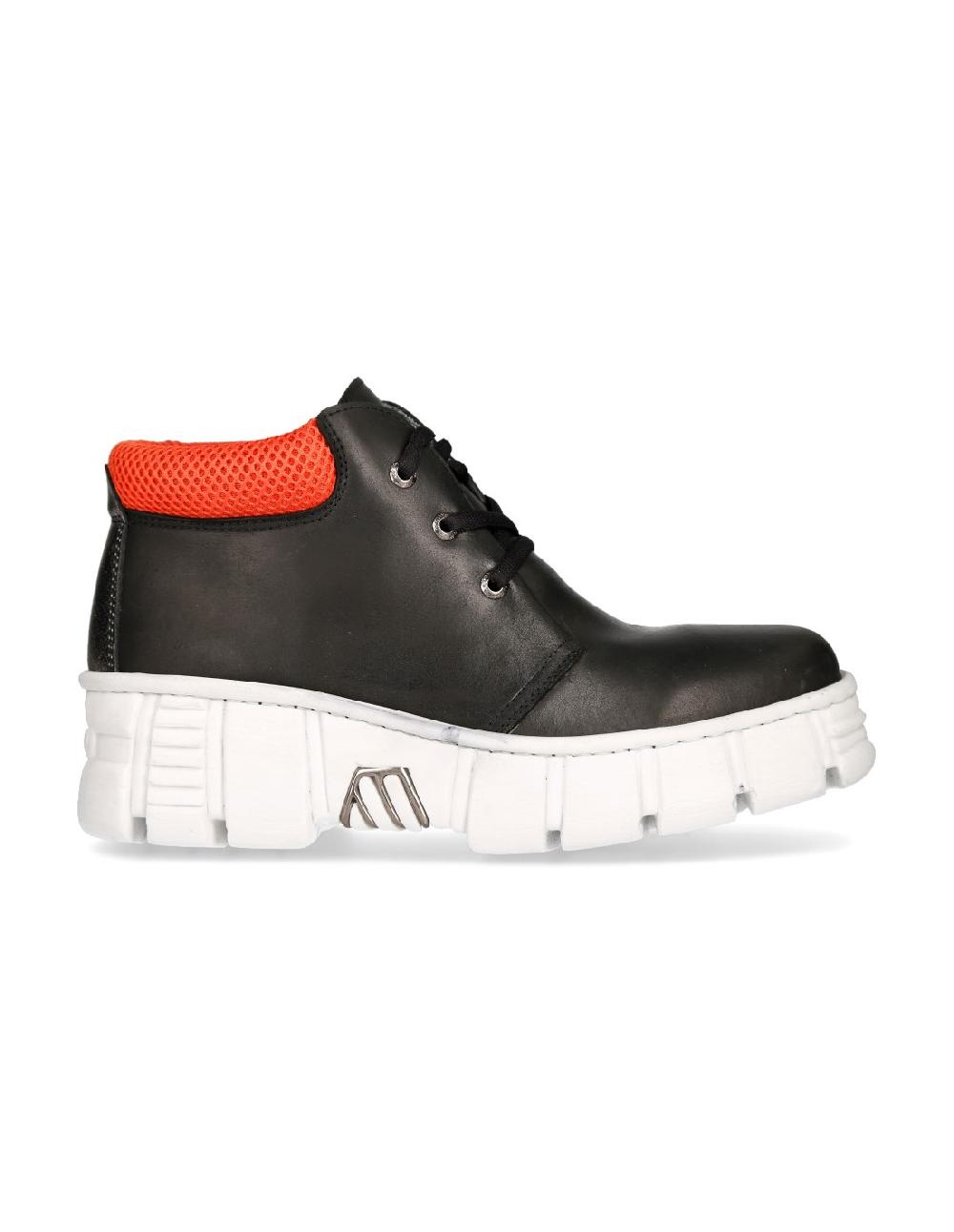 New Rock ANKLE BOOT BLACK TOWER WITH LACES M-WALL011-C1