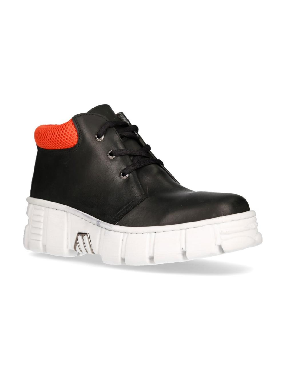 New Rock ANKLE BOOT BLACK TOWER WITH LACES M-WALL011-C1